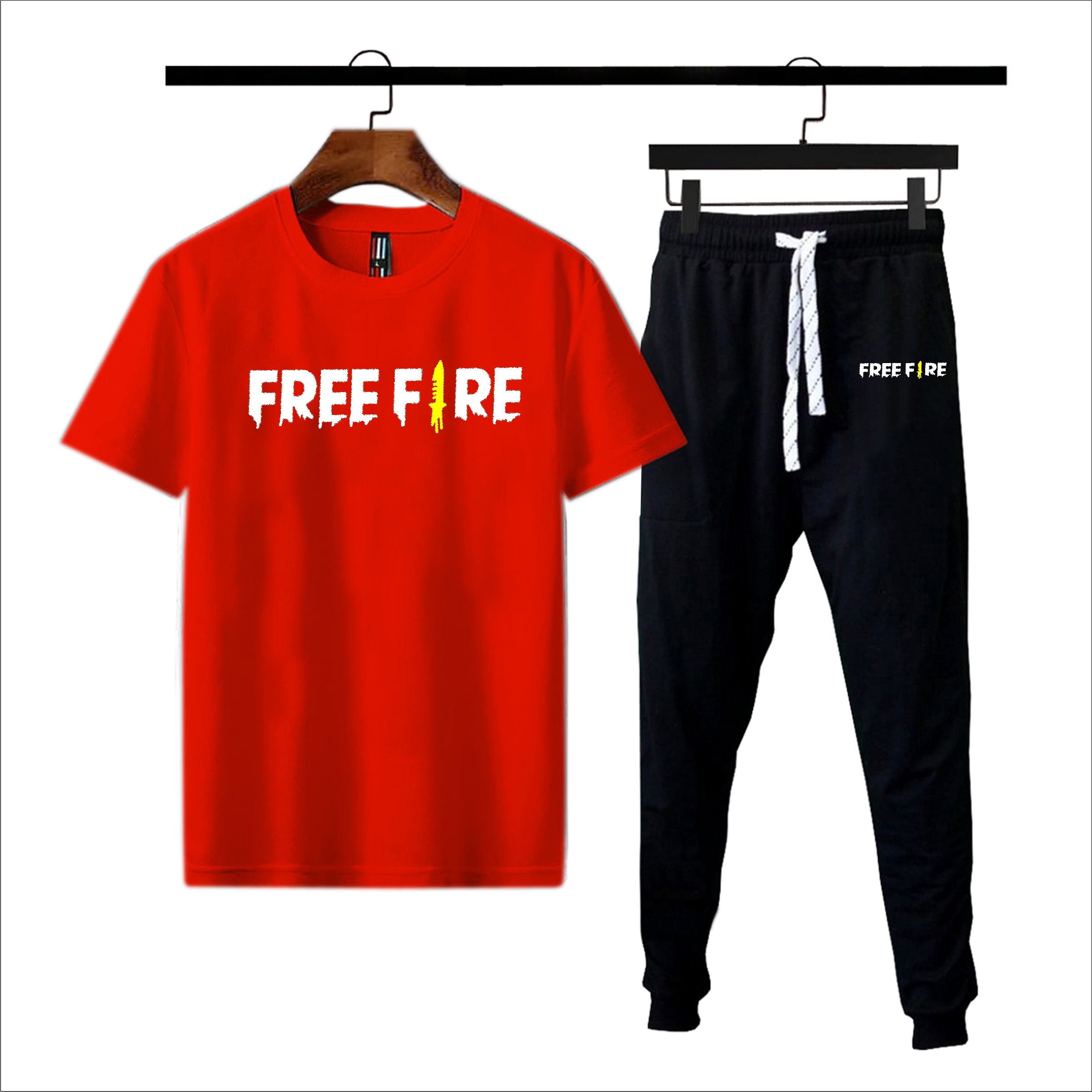 Free fire printed summer tracksuit for men premium quality best article of summer collection