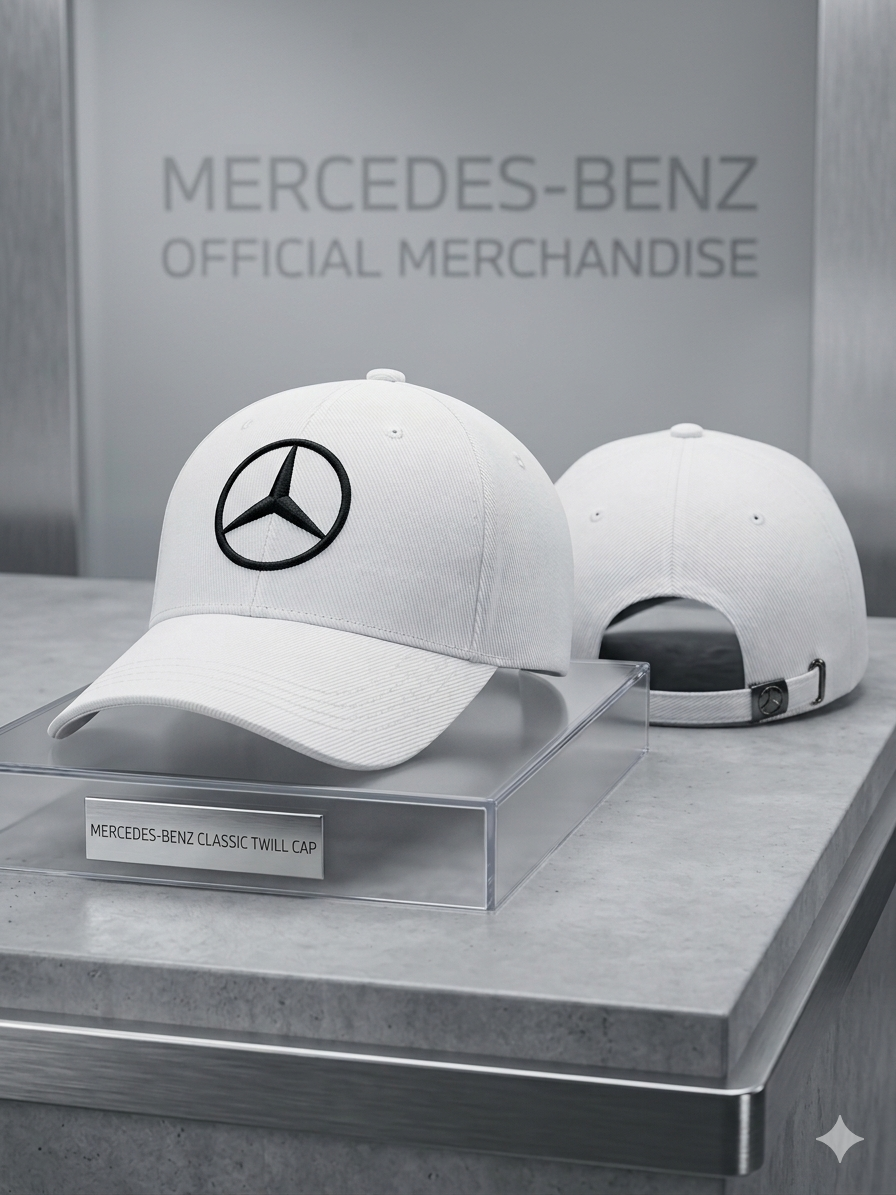 Mercedes Embroidered Logo Cap for Men Summer Adjustable Baseball Cap | Premium Sports Hat | 2 Colours Available