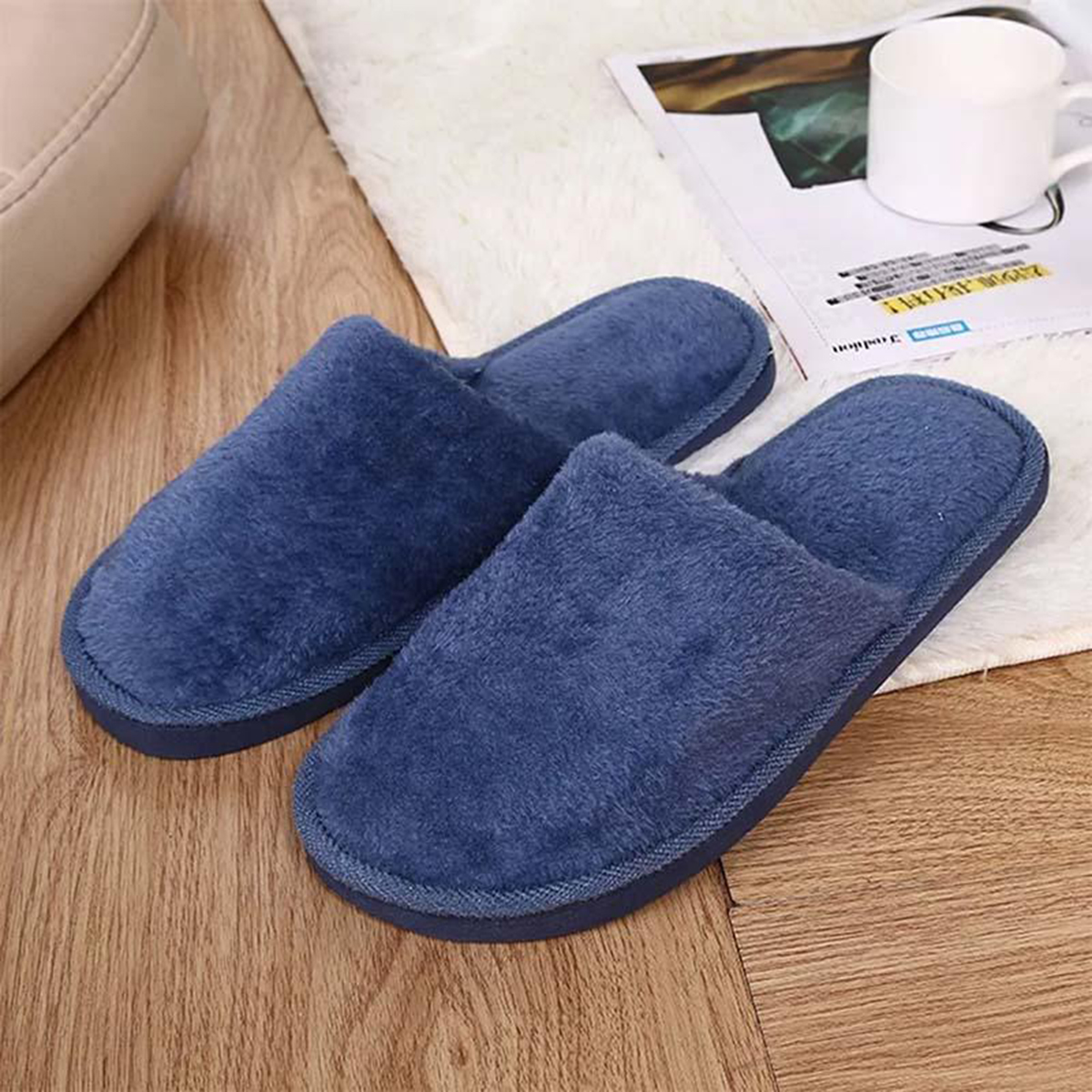 Multi-Color Soft Cotton Slippers for Men and Women - Unisex Indoor Spa Slippers