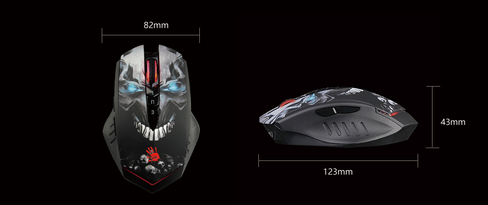 A4Tech Bloody R80 Plus 2.4G Wireless Gaming Mouse 5000Cpi with BC3332-S Gaming Engine Skull Design 20 48336e47880def5f3904bba083dc27e1