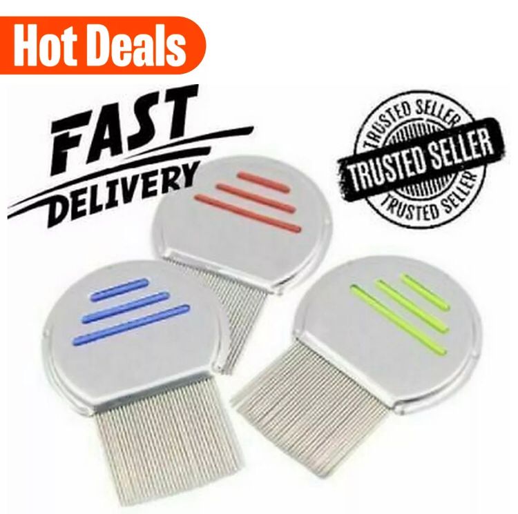 100% Original Stainless Steel Needles Manual Anti Lice Comb Metal Needles For Men Women Comb Grooved Pins Available