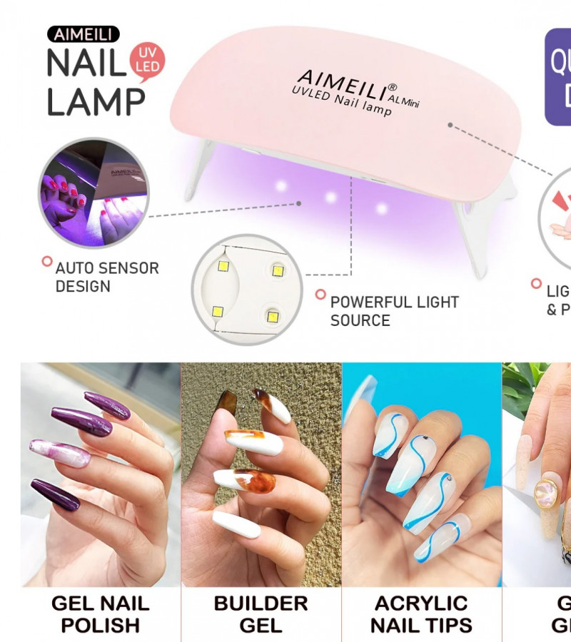 Minichowk SUN Mini UV LED Nail Lamp | USB Gel Nail Dryer | Portable Nail Art Curing Light for Home & Salon