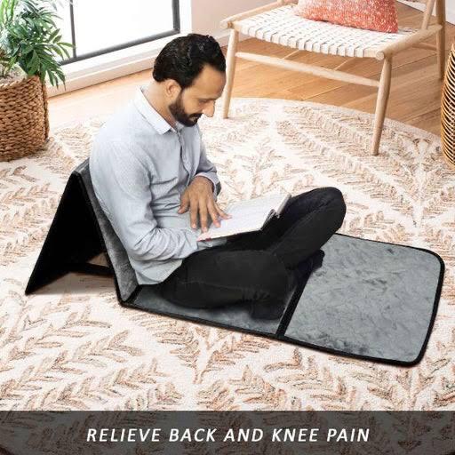 Foldable Muslim Prayer Rug With Backrest Portable Islamic Prayer Mat &Amp; Seat For Travel