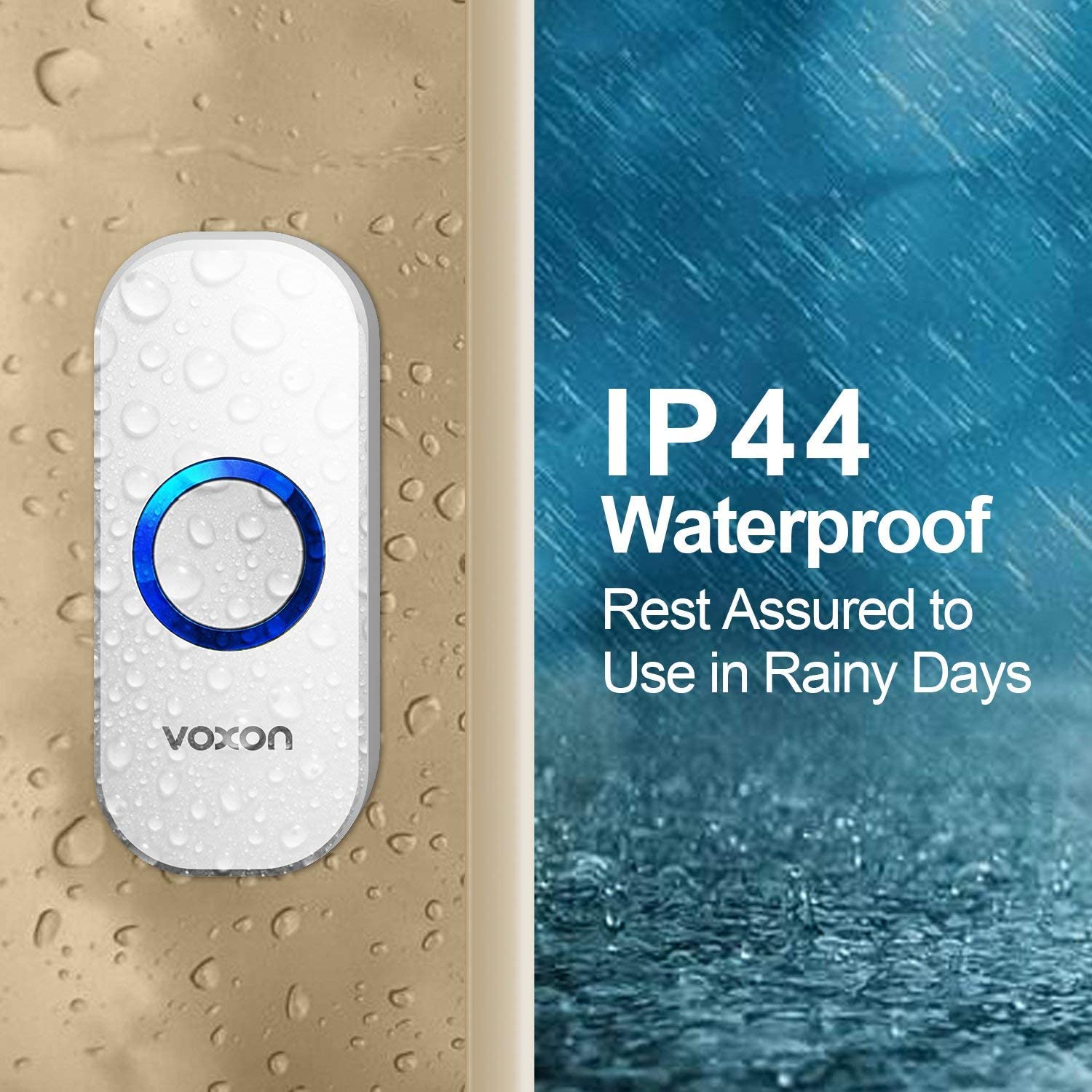VOXON Waterproof Plug-in Wireless Doorbell