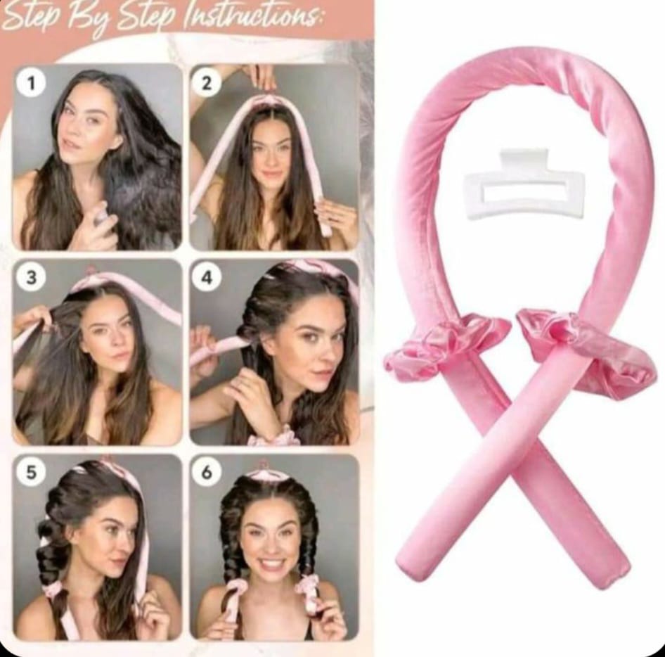 Heatless Curling Rod Headband No Heat Silk Curls Lazy Hair Curler Ribbon Hair Rollers Sleeping Soft Headband Hair Styling Tools