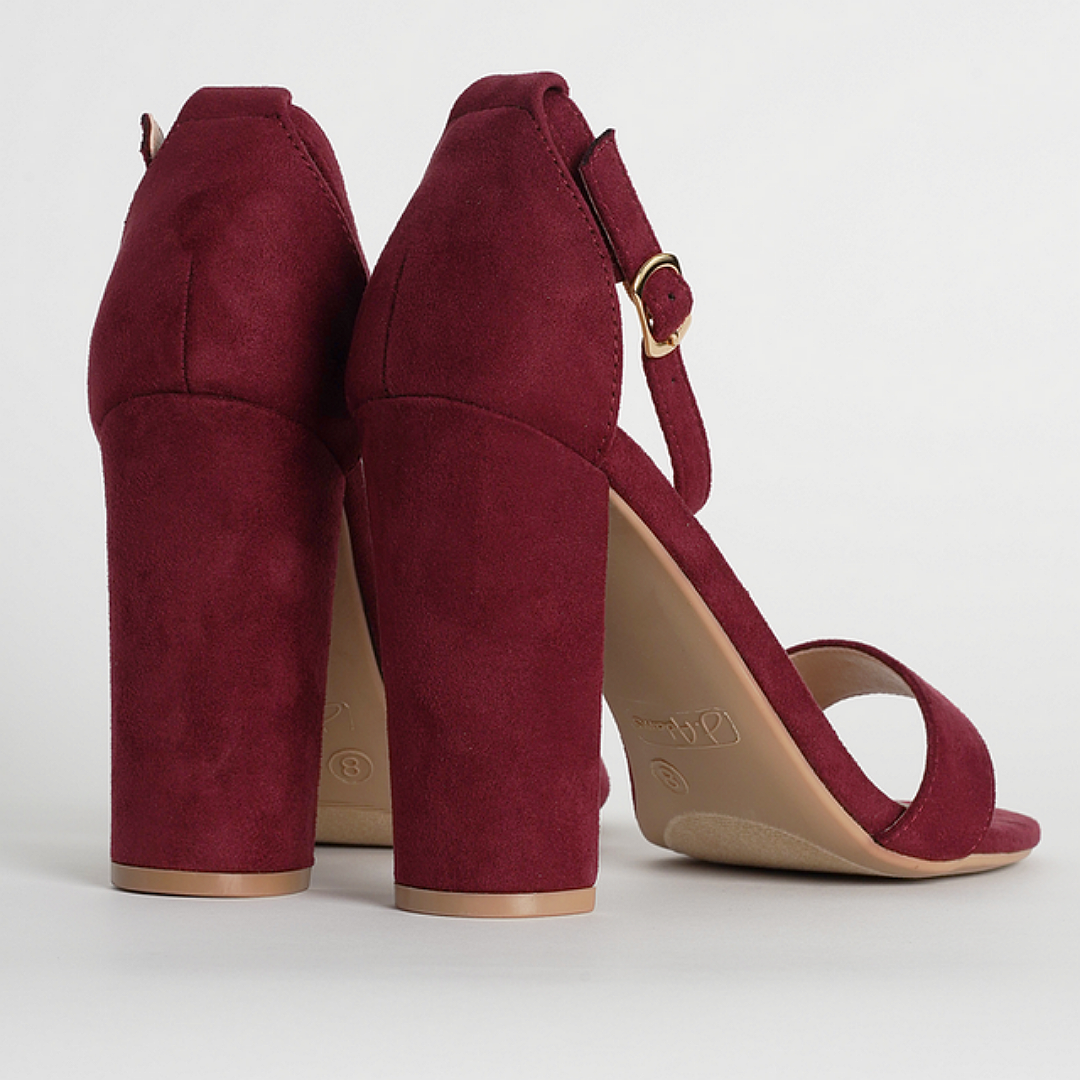 Women's Fashion Block Heel Sandals in Black, Maroon, Red, Blue, White,  Light Pink, Silver, and Golden