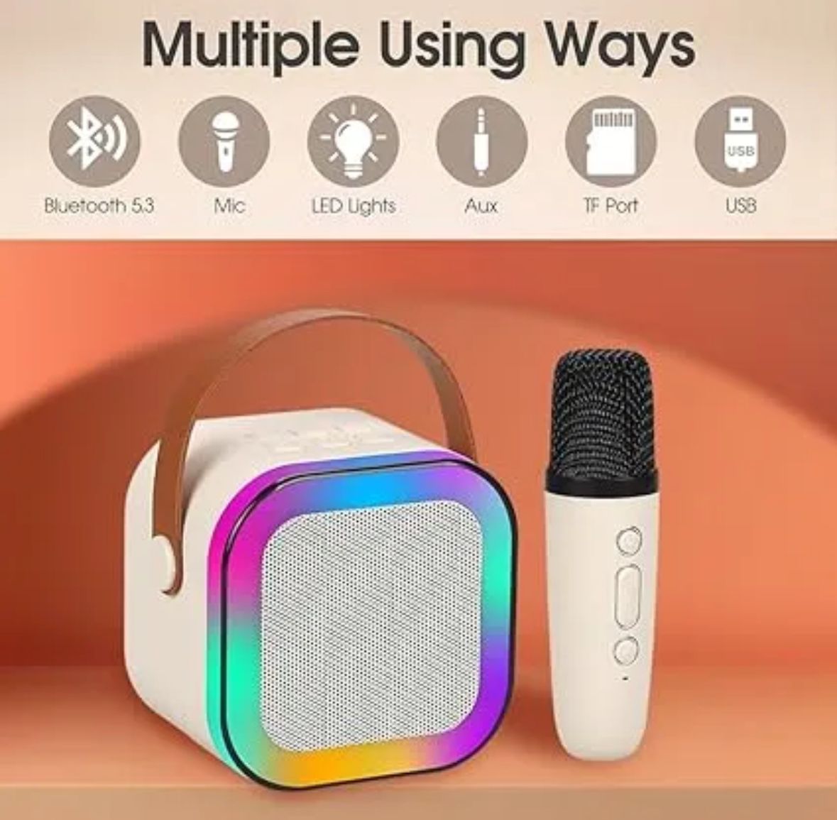 Original Portable Bluetooth Wireless Speaker With FREE Wired Microphone ~ Rechargeable Big Sound System Loud Speaker with Mic ~ High Stereo Bass & Woofer Home MP3 Player Mobile Speaker for PC Computer & Laptop ~ Support USB, SD Card, FM Radio price in Pakistan