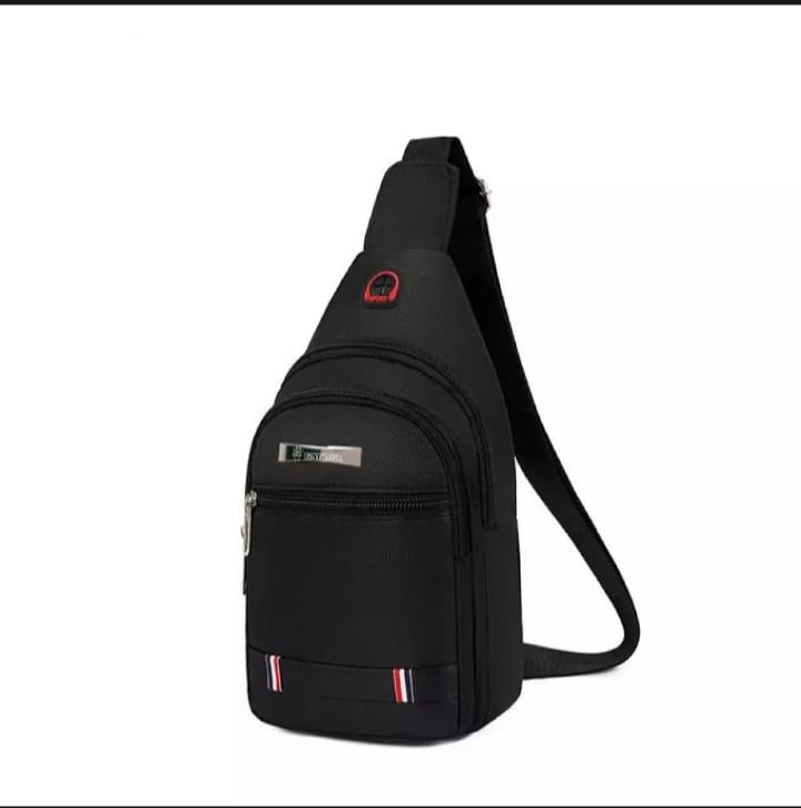 Waist Bag Men Waterproof Sling Bag Pack Waist Bag Large Capacity Hip Belt Cross body Shoulder Pouch Purse Men Chest Bag Side Bag Fanny Bag with Headphone Jack- For Men And Boys