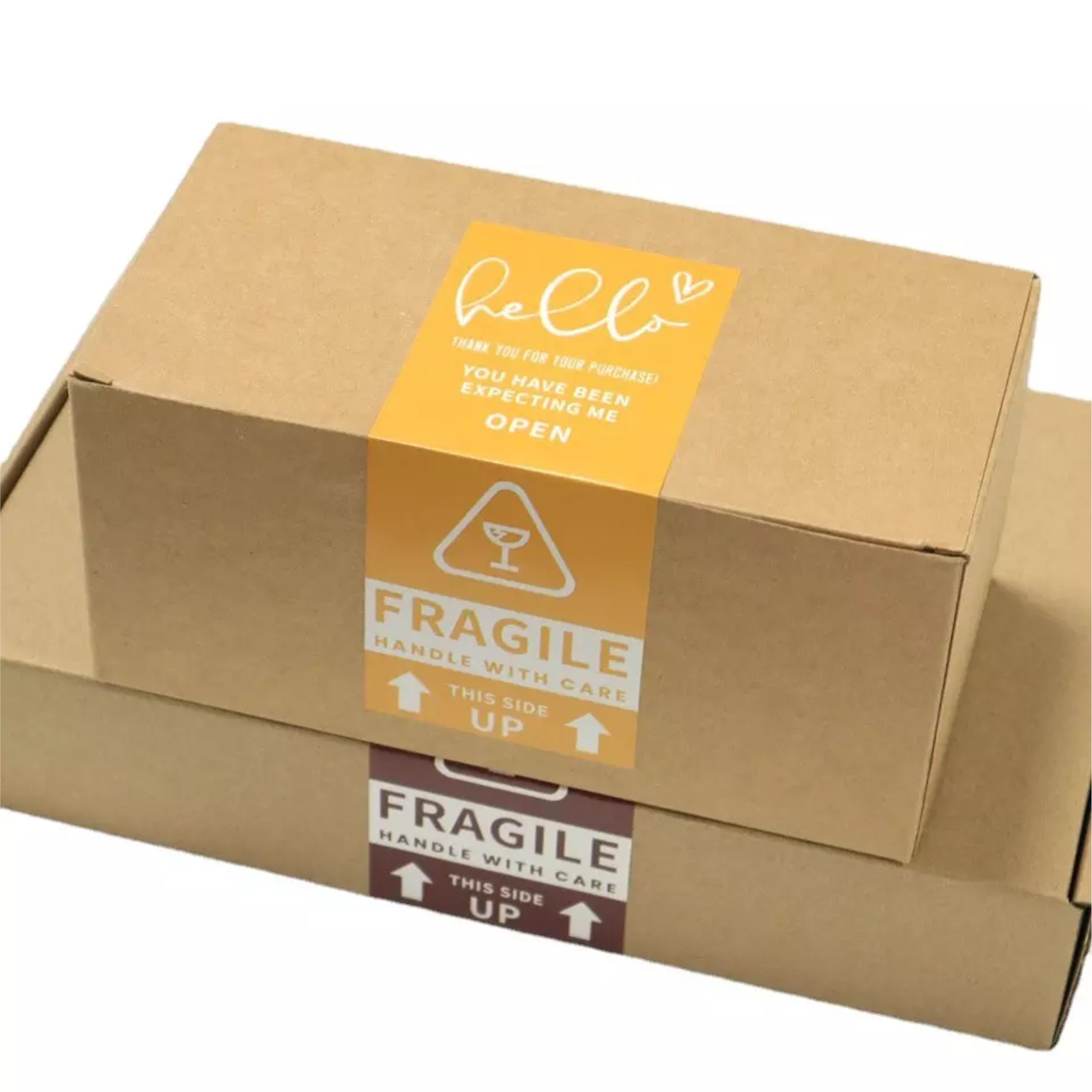 50Pcs/pack Thank You For Purchase Stickers Fragile Handle With Care Labels for Commodity Express Warning Labels Package Sticker