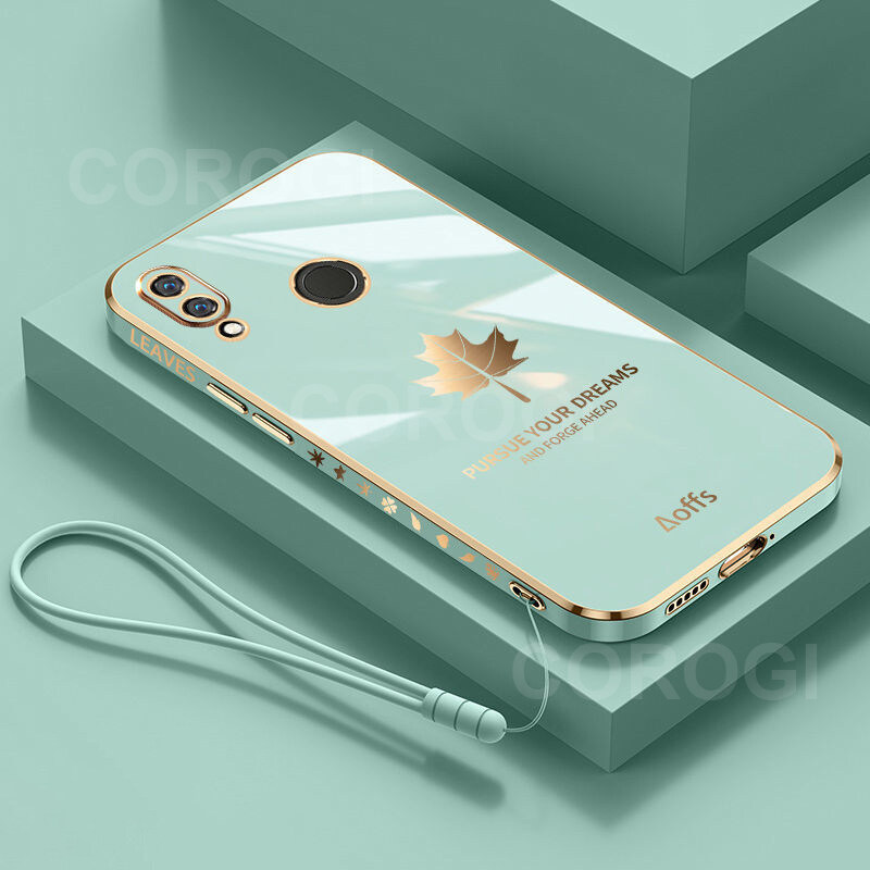 HopMore 3 Cover In Silicone Marmo Per Huawei Y7 2019/Y7 Prime - Disegno Bianco, Morbide Antiurto