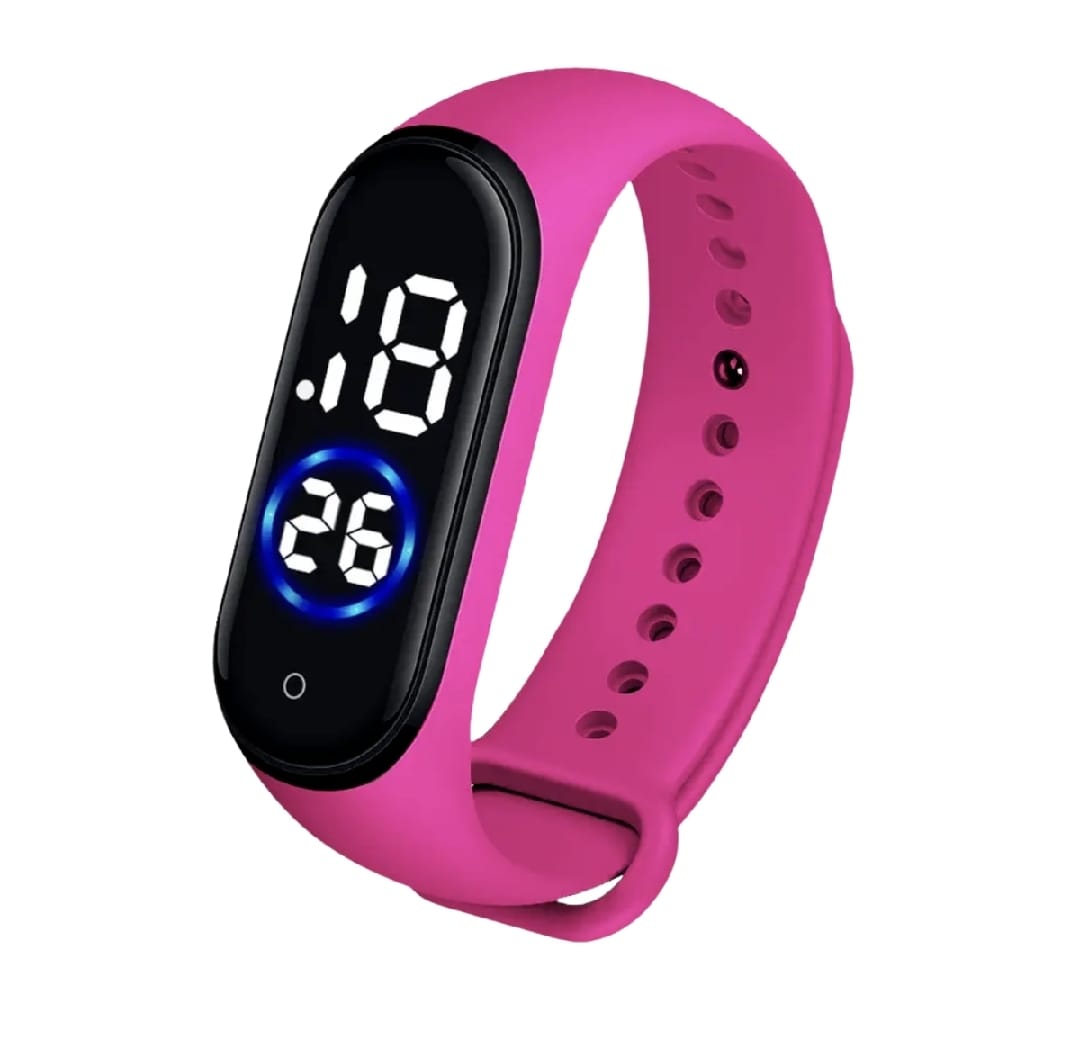 All Colors M4 Touch Waterproof Sport Led Digital Watch Men Fashion Simple & Soft Silicon Strap | Pastel Colors For Ladies Girls Boys