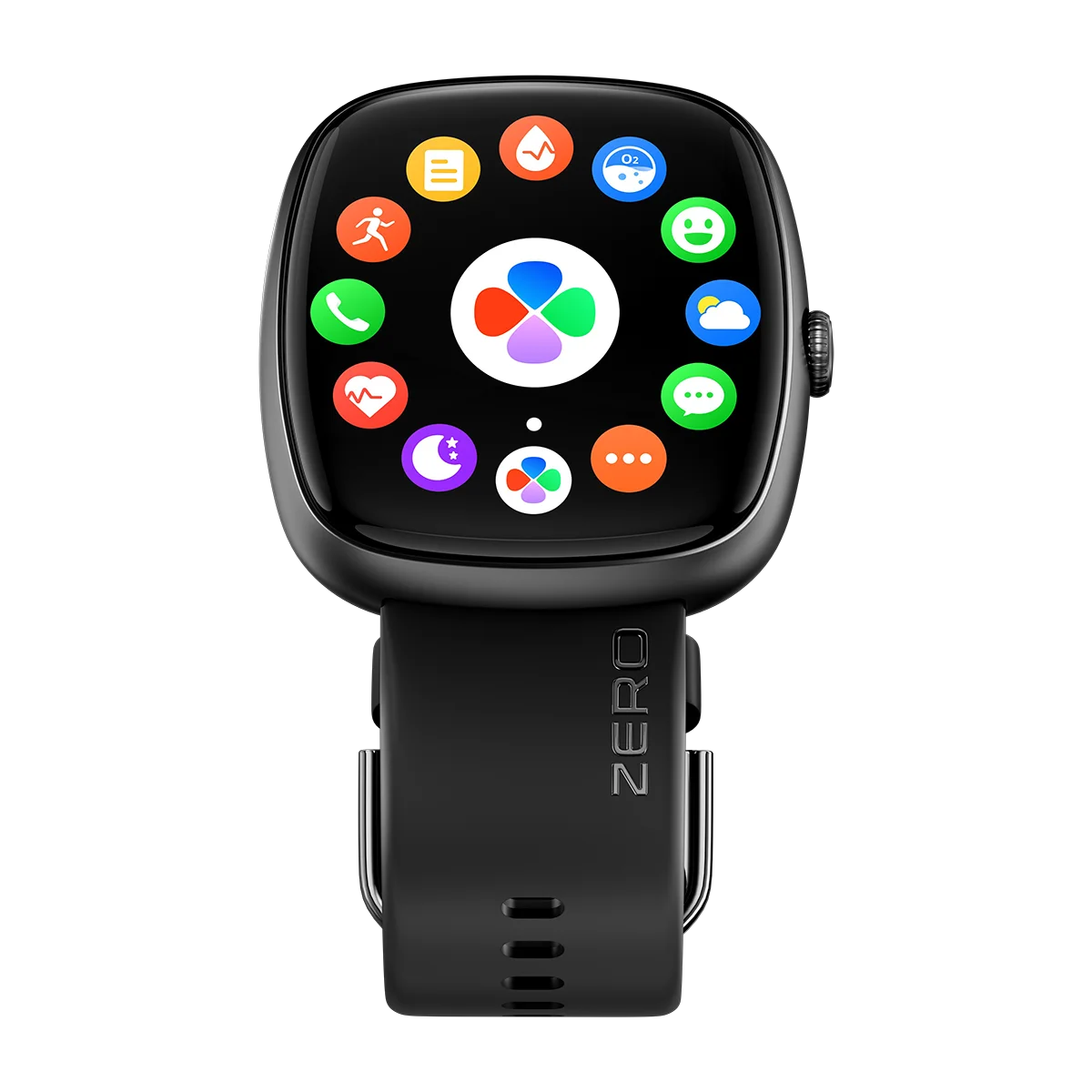 Zero® Qube Smartwatch 1.83 Inch Fluid Display | Swift UI Smart Watch | Bluetooth Fitness Tracker | Health Monitoring Smartwatch | Sports Modes | Smart Notifications | Custom Watch Faces | Android & iOS Compatible | 1 Year Warranty