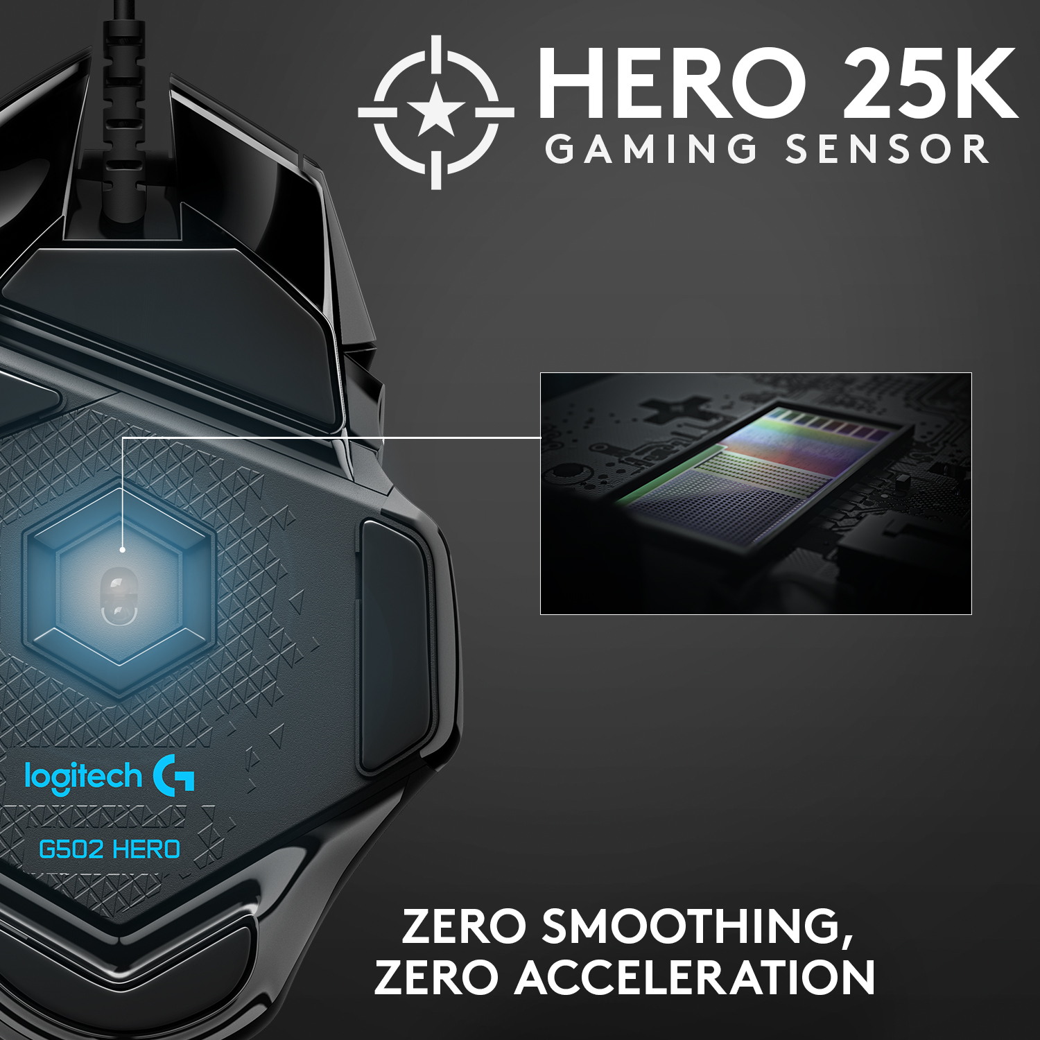 Logitech G502 Gaming Mouse HERO High Performance