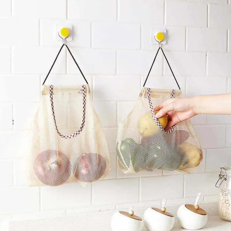 Hanging net storage discount bags