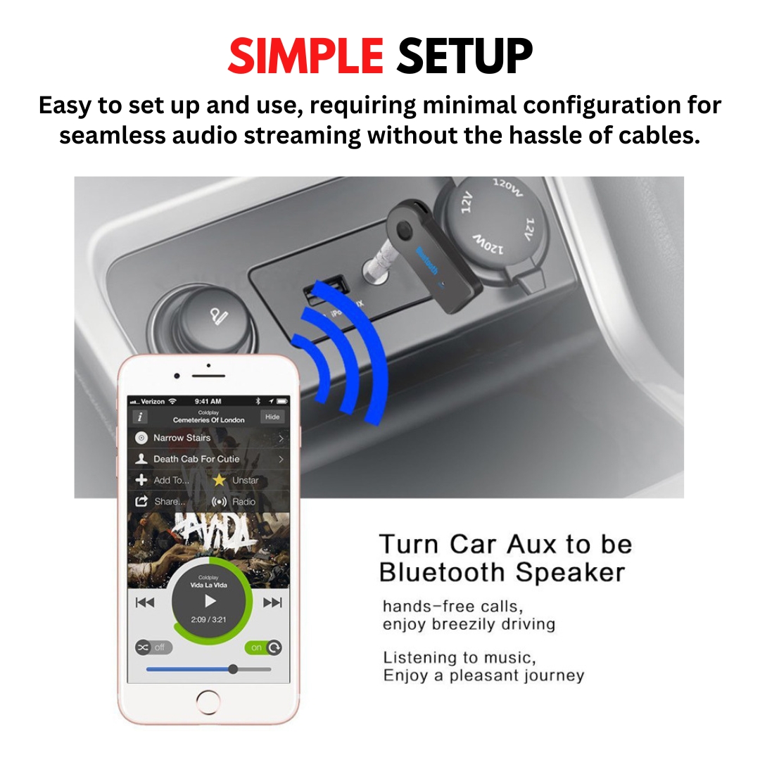 Portable USB Bluetooth Wireless Audio Music Receiver Dongle | 3.5mm Aux Car Audio Adapter with Built-in Mic Hands Free Calling Stereo Sound Receiver for Car Stereo Home Speakers Headphones MP3 PC Laptop Mobile Phones – Add to Cart