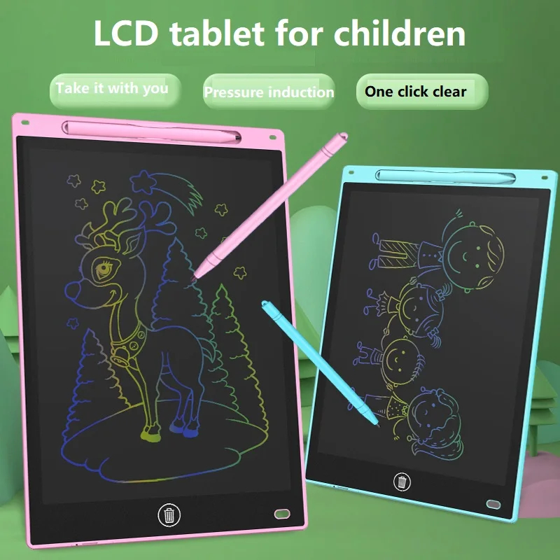 1piece LCD Writing & Drawing Tablet for Kids – Electronic Drawing Board, Reusable Magic Writing Pad for Notes, Designs & Learning, Portable Graphic Tablet with Stylus