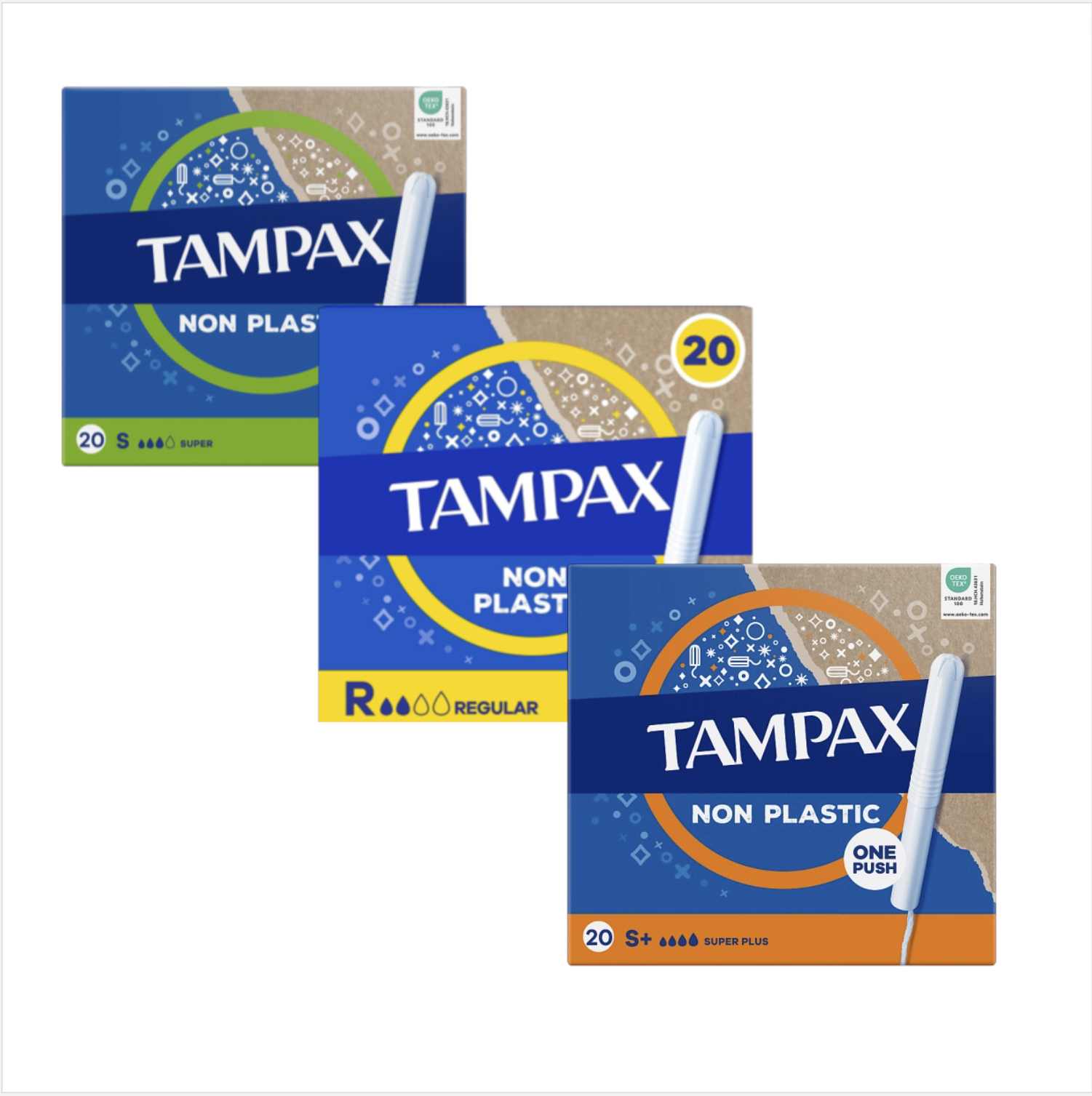 Tampax Cardboard Tampons Variety Pack | Feminine Care | 20Count
