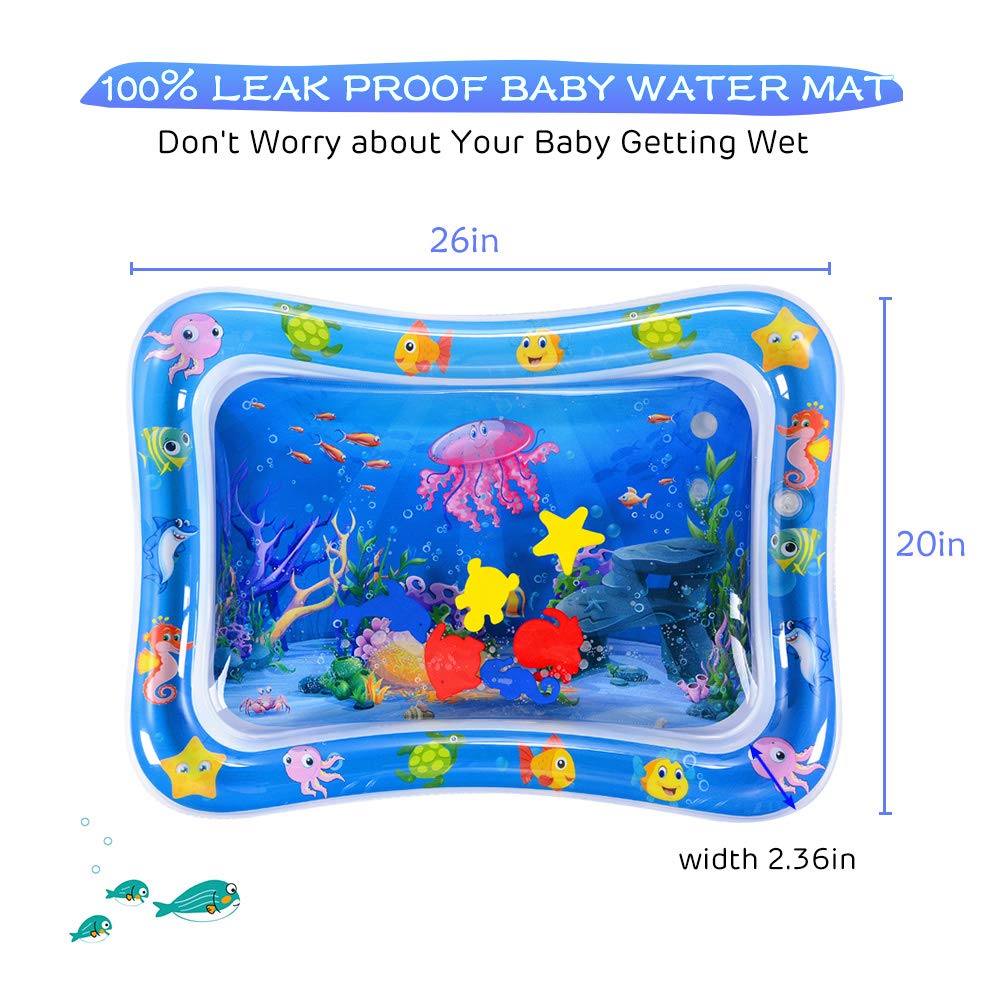 Baby Toddler Activity Water Play Gym Leakproof Cushion Inflatable Tummy Time Fitness Rack Mat Assorted color