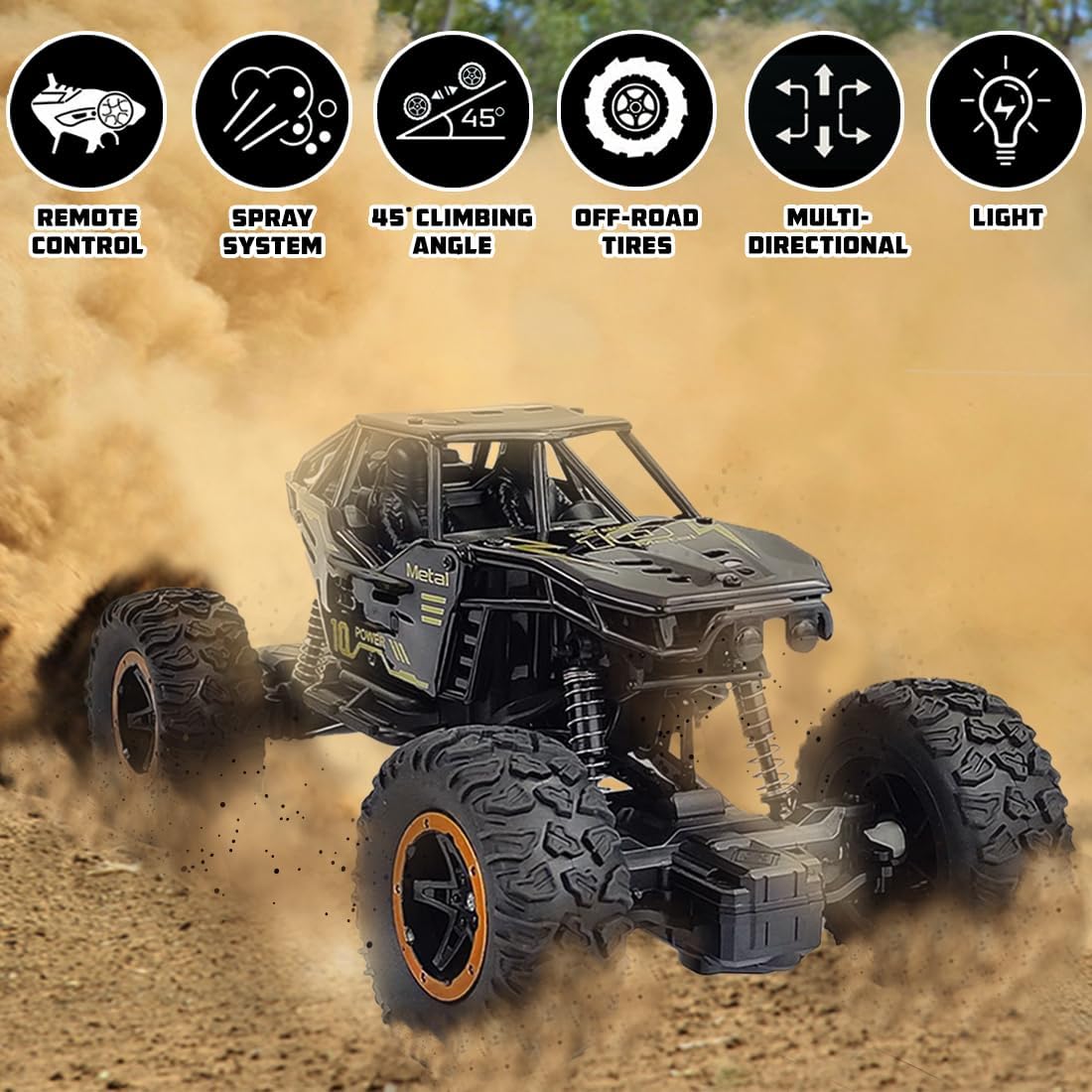 RC Car Rock Crawler Electric RC Vehicles Alloyed RC Car Remote Control Toy - RC Car Drift - RC Car OFF Road - RC Car High Speed Car - RC Car Battery - RC Car Remote Control