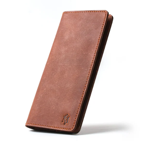 MODVESTE Handmade camel brown Mini Leather Wallet For Men High Quality Leather Wallets