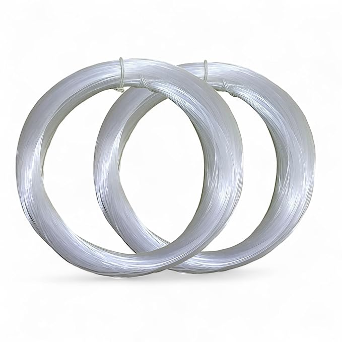 1mm Transparent Nylon Fish line(50 Mtrs)|Transparent Nylon Fish Wire|Fish Wire for Craft Making|Transparent Nylon String|Clear Nylon String|Narambu Thread Aari Work|Clear Nylon String Thread 1mm (1)