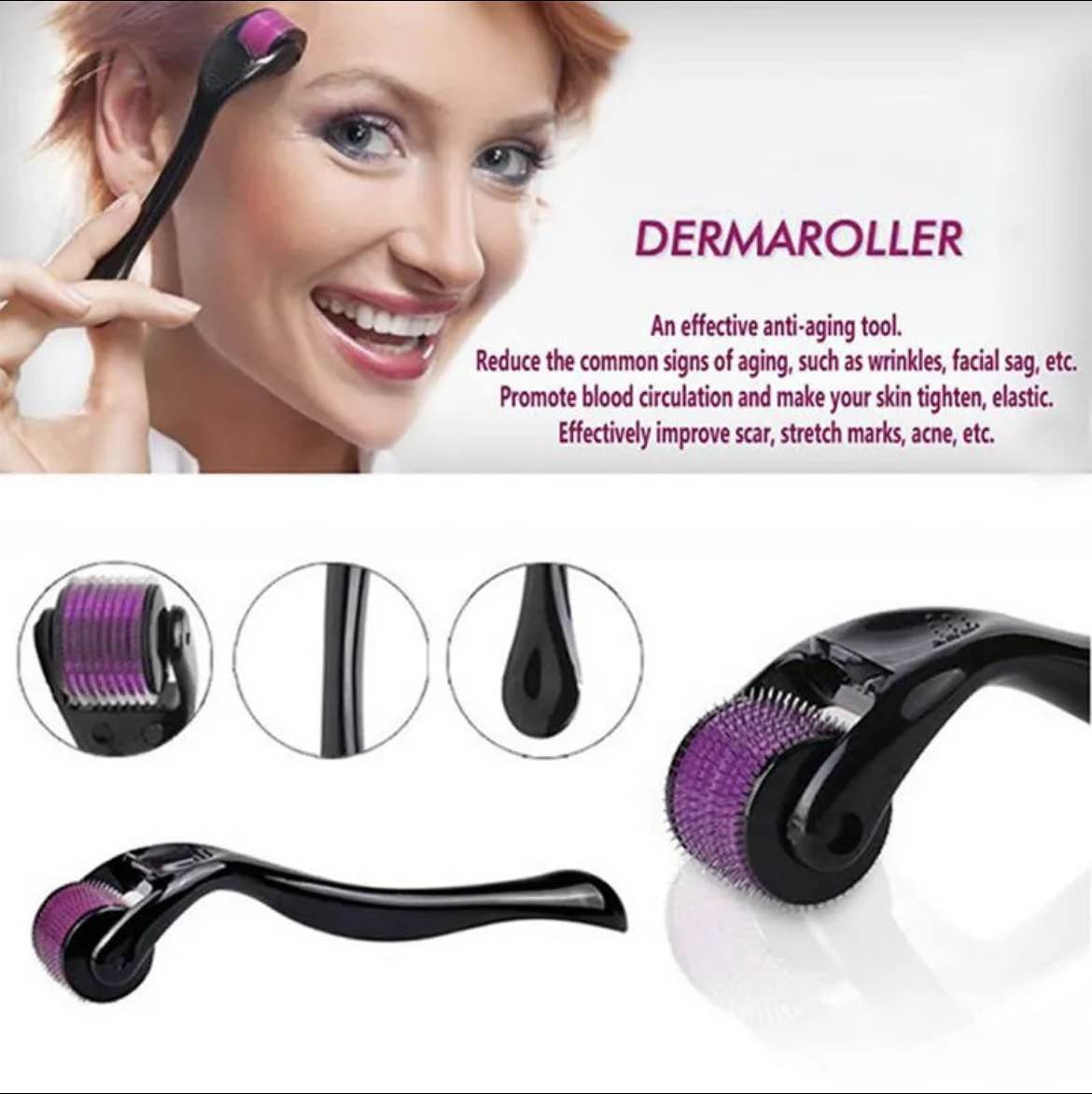 Derma Roller - Roller for Hair growth roller for skin , hair , bread