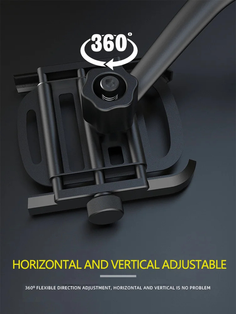 ENRG 360 Metal Mobile Holder Stand Strong Grip Protection For Motor Bike Cycle Bike Rider Delivery Boy Universal Case For All Mobiles