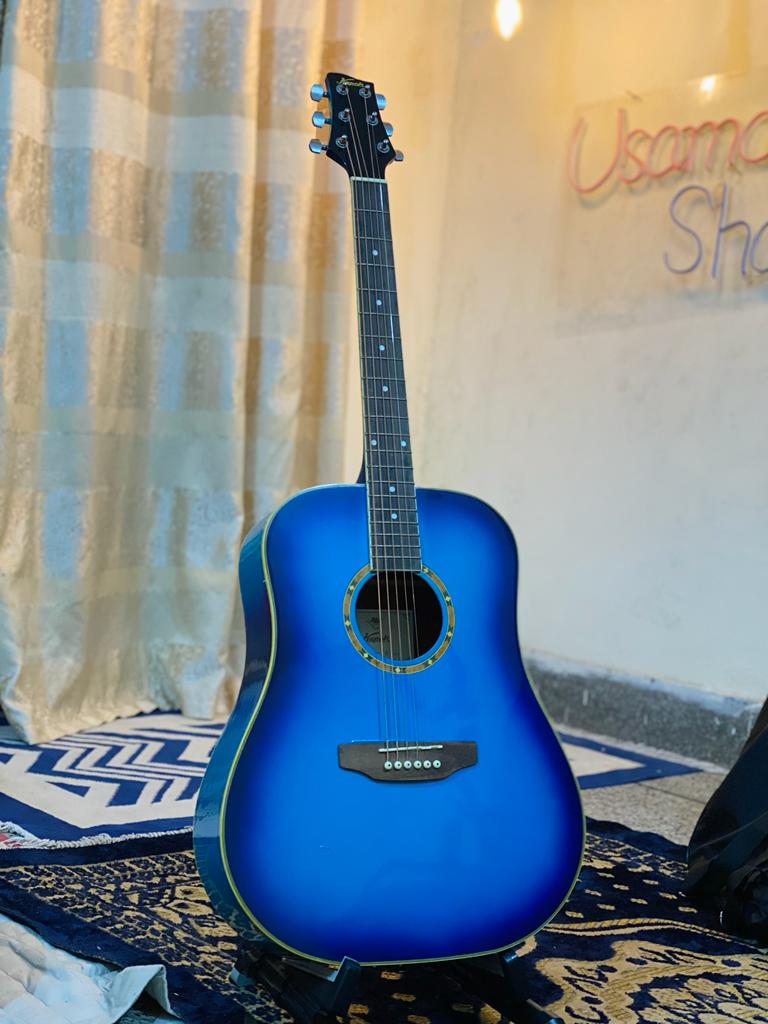 blue acoustic guitar