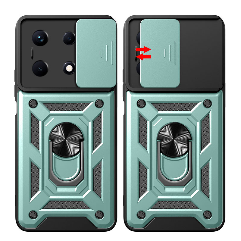 Vantime for Infinix Note 30 4G Case Hard Sliding Lens Protect Stand