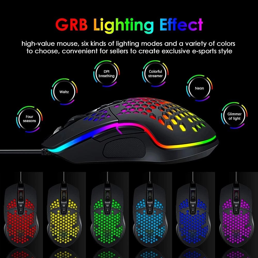 ➤ BENGOO - RGB Honeycomb Gaming Mouse USB Wired 6400 DPI | Ultra Lightweight 7 Programmable Buttons Optical Mouse | Software Macro Driver 16.8M Color Backlit Mesh Gaming Mouse for PC Laptop Desktop Gaming Streamers – Unique Mall