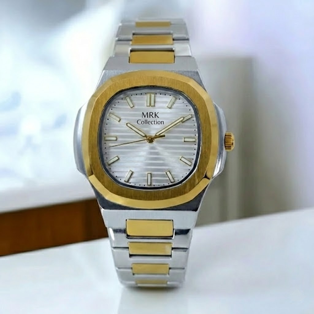 Watch for Men Rubber and Chain Strap Quartz Diver Watch Sports and Luxury Style Multiple Colors