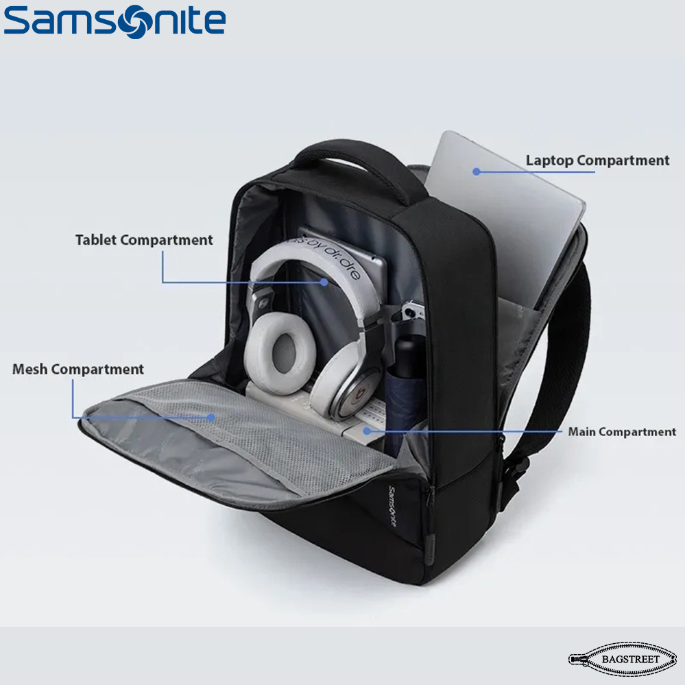 Samsonite 15.6 Inch Lightweight Stylish Dual Compartment Water-Resistant Laptop & Travel Backpack for Men and Women