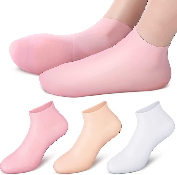 Silicone Socks | | Moisturizing Silicone Socks |  Moisturizing Silicone Socks for Cracked Heel | Soft Heel Silicone Socks | Foot Care Silicone Socks | Reusable Silicone Heel Protector Socks | Gel Infused Silicone Socks for Cracked Heel Treatment |