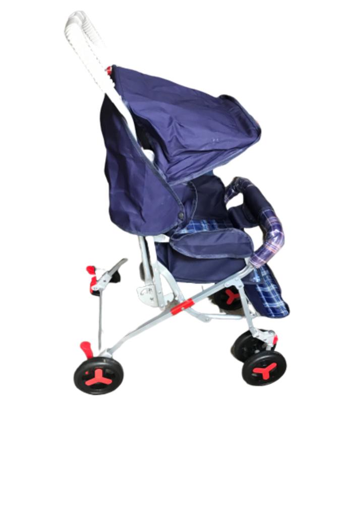 Alloy Foldable Baby Stroller Pram For Newborn  Blue color with  6 Big Tyres