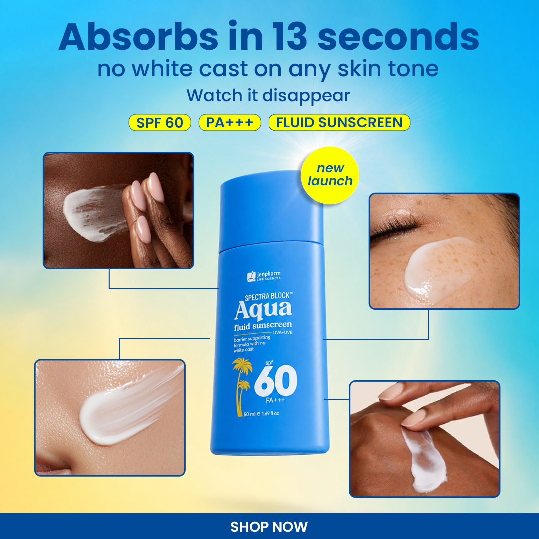 Jenpharm Spectra Block Aqua Fluid Sunscreen SPF 60 PA+++ 50ml | For Men & Women | For All skin Types