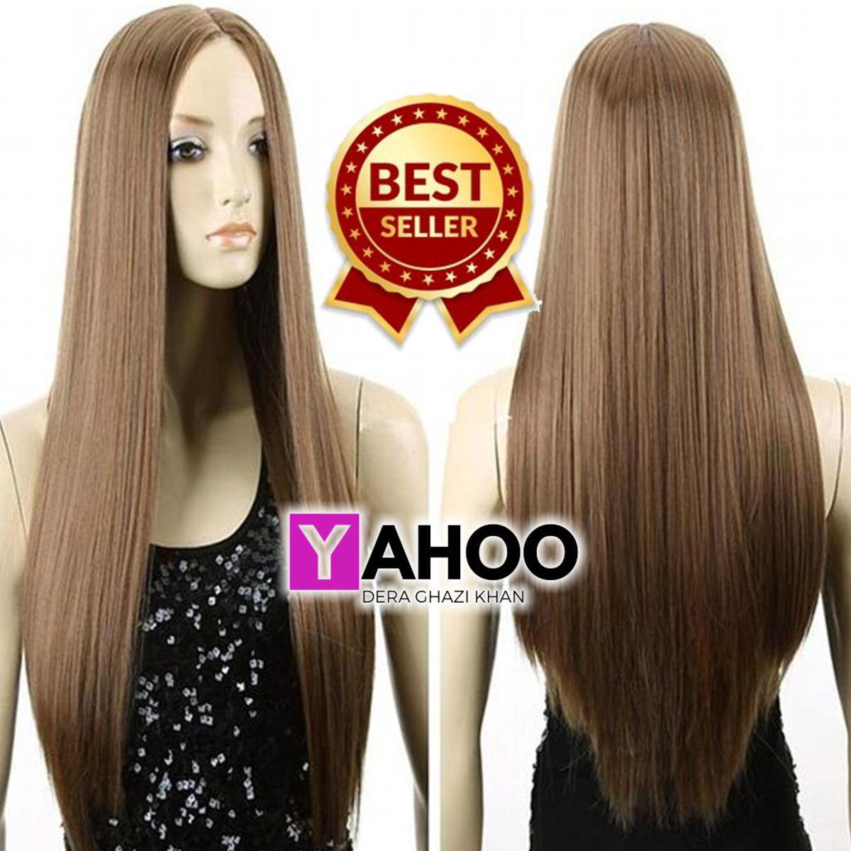 Hair Extension for Women - Golden Brown 5 Clips In Wig 30 Inches Long Straight