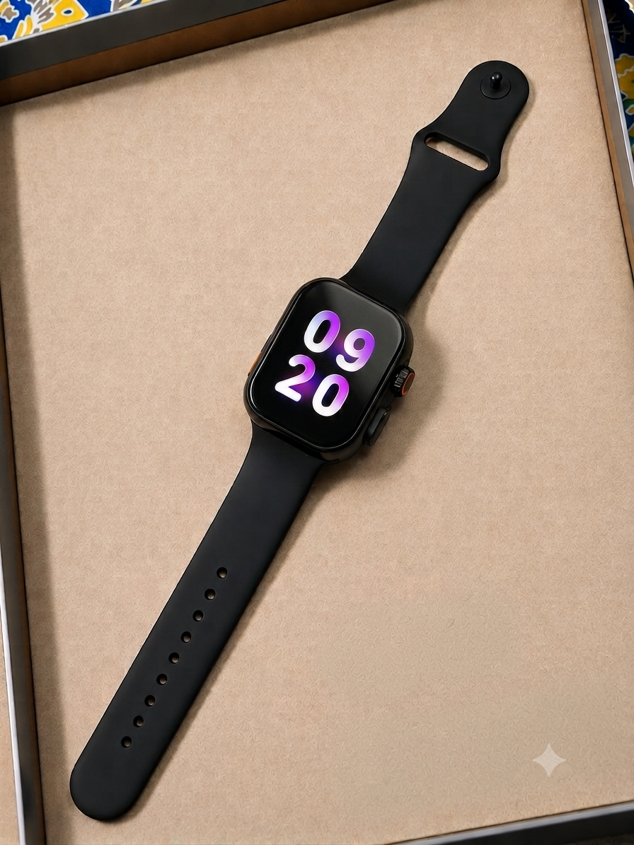 Imported AMOLED Display Touch Watch with 7 Straps | Full Smart Display | Multi-Sport Mode | Music Control | Calculator | Men & Women