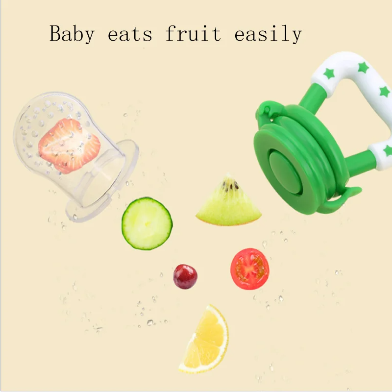 Baby Fruit Pacifier Food Feeder - BPA-Free Silicone Baby Feeder & Fresh Food Feeder, Teething Toy for Infants, Safe Fruit Feeder with Easy Grasp Handle for Choking Prevention - Essential Newborn Accessories