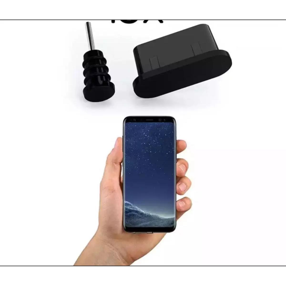 Type-C Port Dust Proof Cover Cap Plug for Mobile Phone - Silicone Anti-Dust Protector for Charger Jack, Universal Compatibility, 2 Pair price in Pakistan