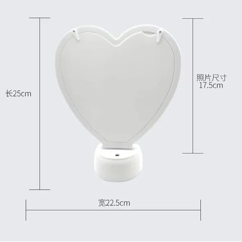 Magic Mirror Photo Frame for girls with round LED for wall, bedroom, wall set Imported Quality