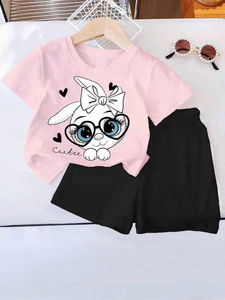 T-Shirts And Short Pants For Baby Girls  & Boys Round Neck Short Sleeves Tee Top's Clothes Sets Dresses Outfit