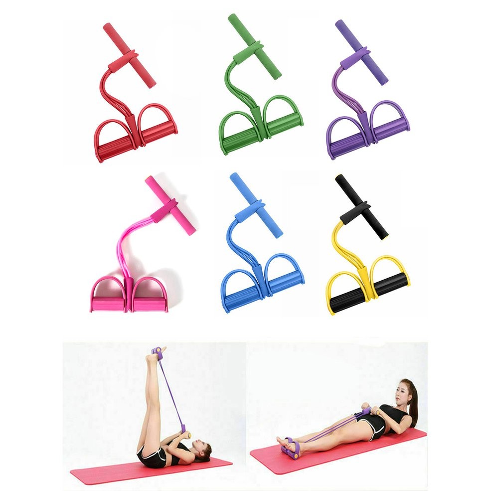 Imported Mini Exercise Pedal Bike Mini Exercise Cycle for Arms ,Foots and Legs, Portable Foot Cycle, Adjustable Tension Knob Manual Machine  Tension Rope Pedal Puller Legs Exerciser Yoga  Rally Fitness Four Stretcher Pedal Leg Spring