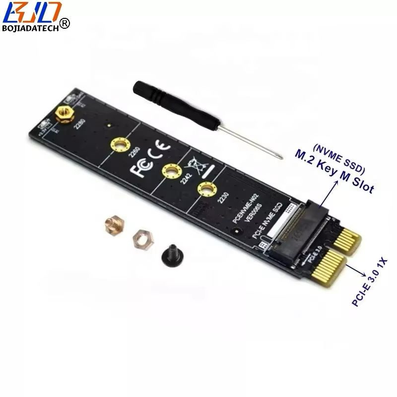 PCIE to M2 Adapter NVMe SSD M2 PCIE X1 Raiser PCI-E PCI Express M Key Connector Internal Solid State Drive
