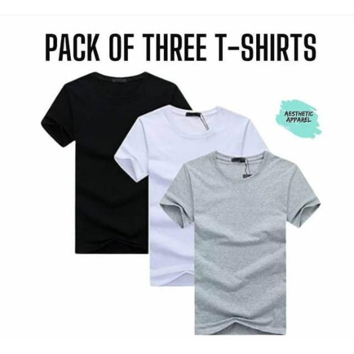 Pack of 3 new Plain summer T shirt Jet Black, Optic White, Heather Grey, Charcoal, Midnight Navy, Cream, Ivory, Oatmeal, Also these Colours Avalible Slate Blue, Olive Green