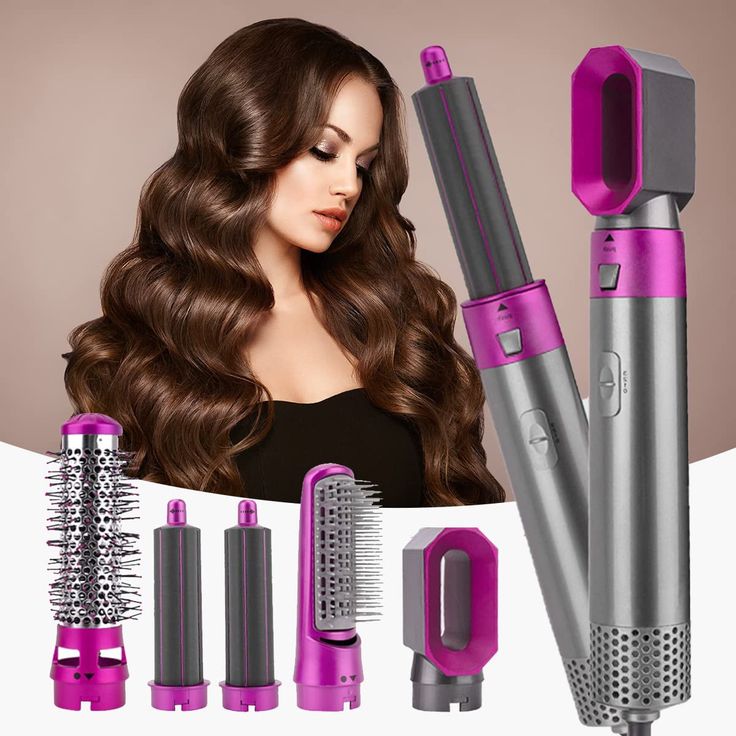 5 in 1 Hair Styler multi-function Professional Styling Tool hair dryer,  hair curler, hot air comb, hair straightener