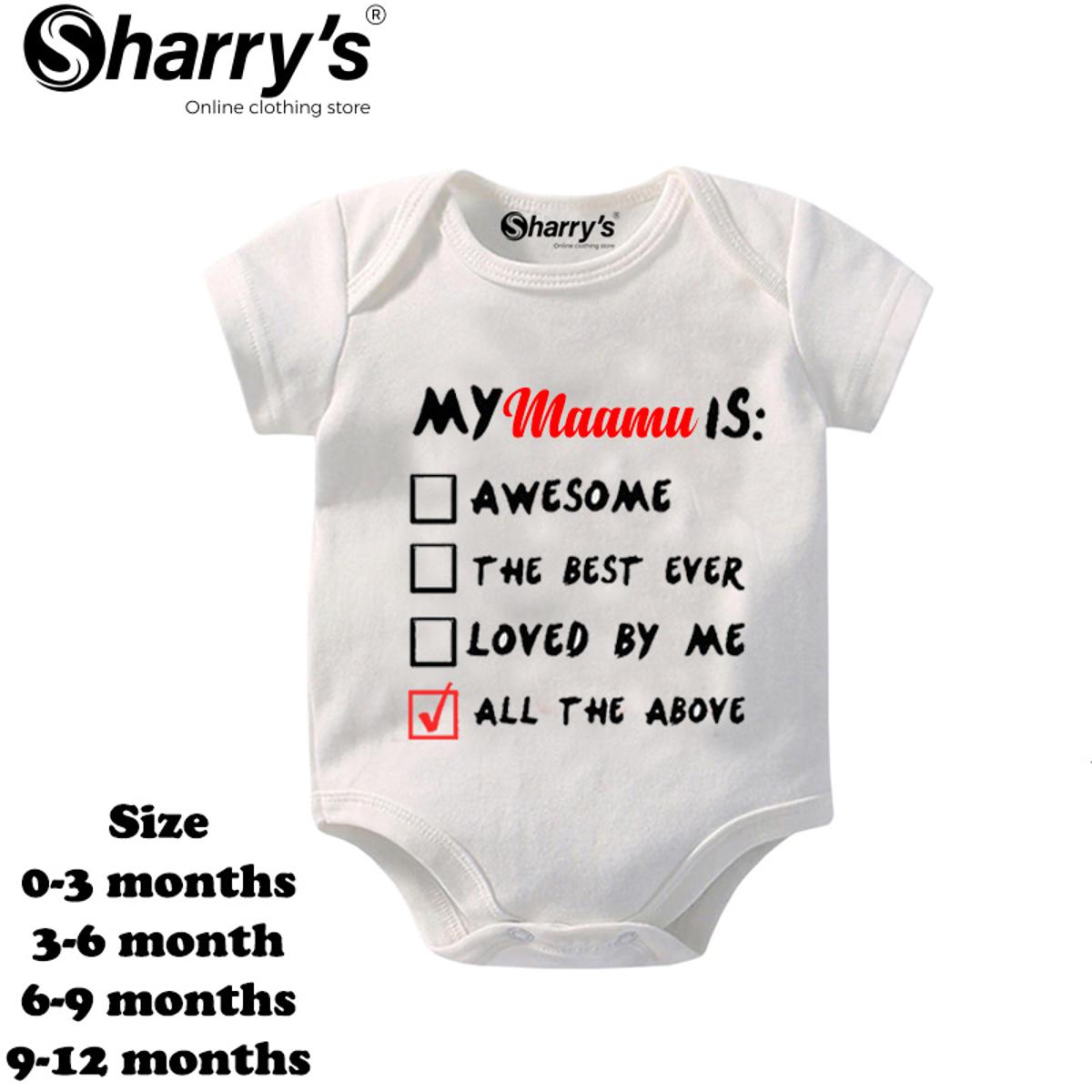 Sharrys Half Sleeves Baby Romper Bodysuit For Babies infant Onesis 0-14 Months Summer Wear Trendy Printed