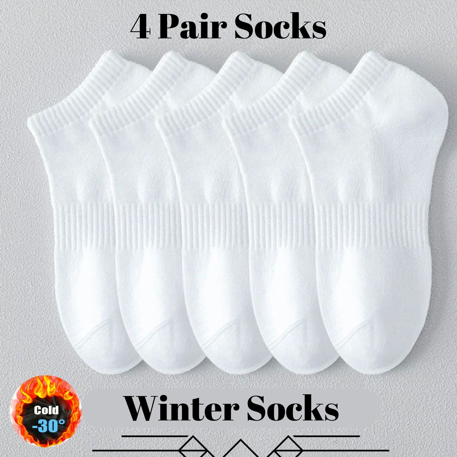 Pack of 4 Pairs Ankle Socks for Men & Women| Low Cut Socks for Unisex