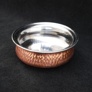 Copper Serving Handi Hammered Design Set Of 3
