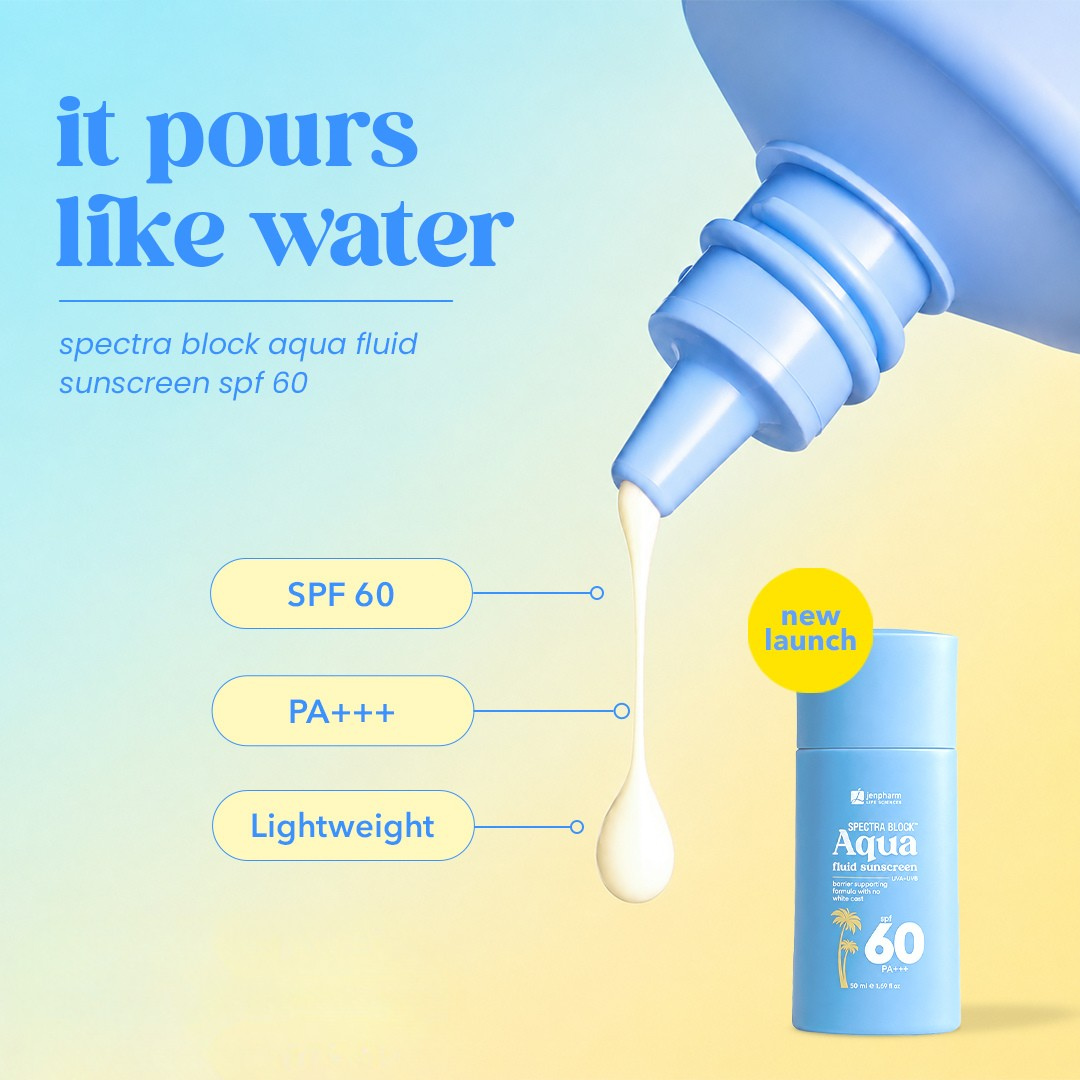 Jenpharm Spectra Block Aqua Fluid Sunscreen SPF 60 PA+++ 50ml | For Men & Women | For All skin Types
