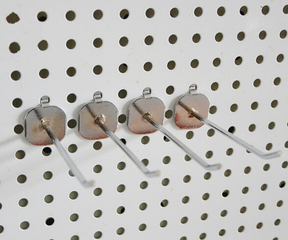 25Pcs 100mm Singel Metal Pegboard Ganchos Tablero Listón Par Linio